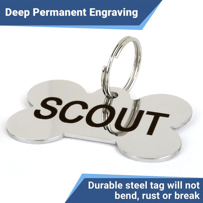 Stainless Steel Pet ID Tags, Personalized Dog Tags and Cat Tags