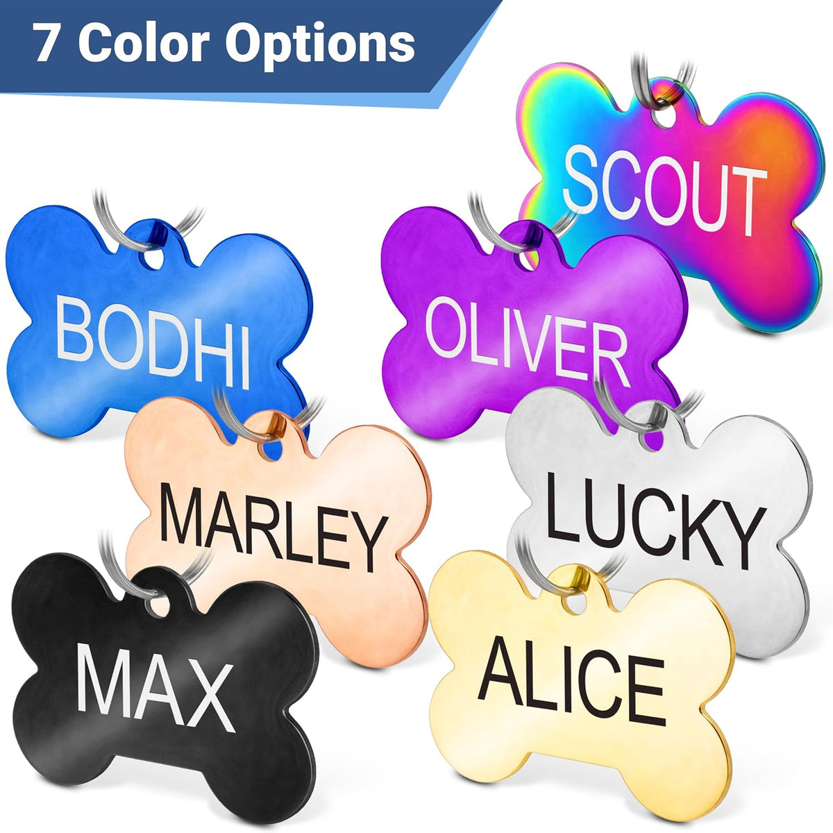 Stainless Steel Pet ID Tags, Personalized Dog Tags and Cat Tags